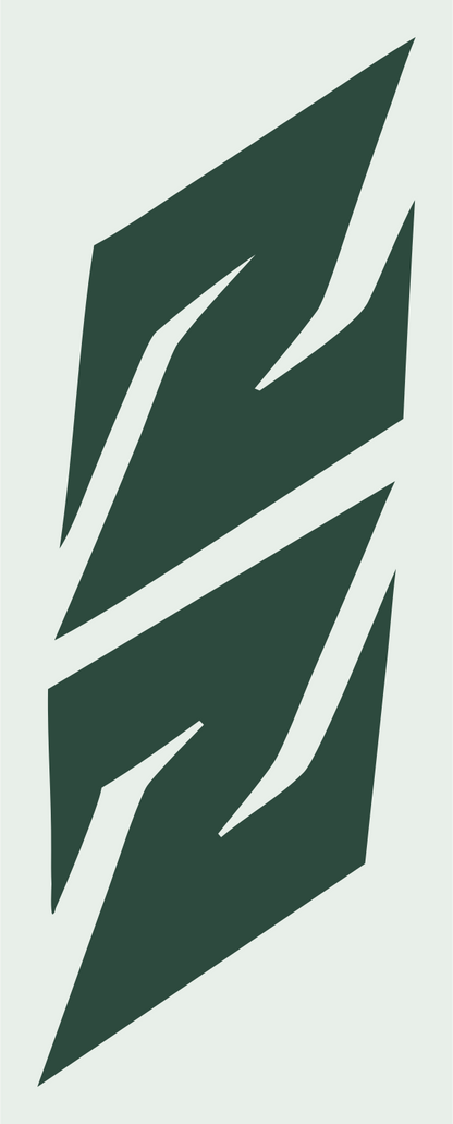 Double Lightning Strike Badge #e8efe9/#2d4a3e