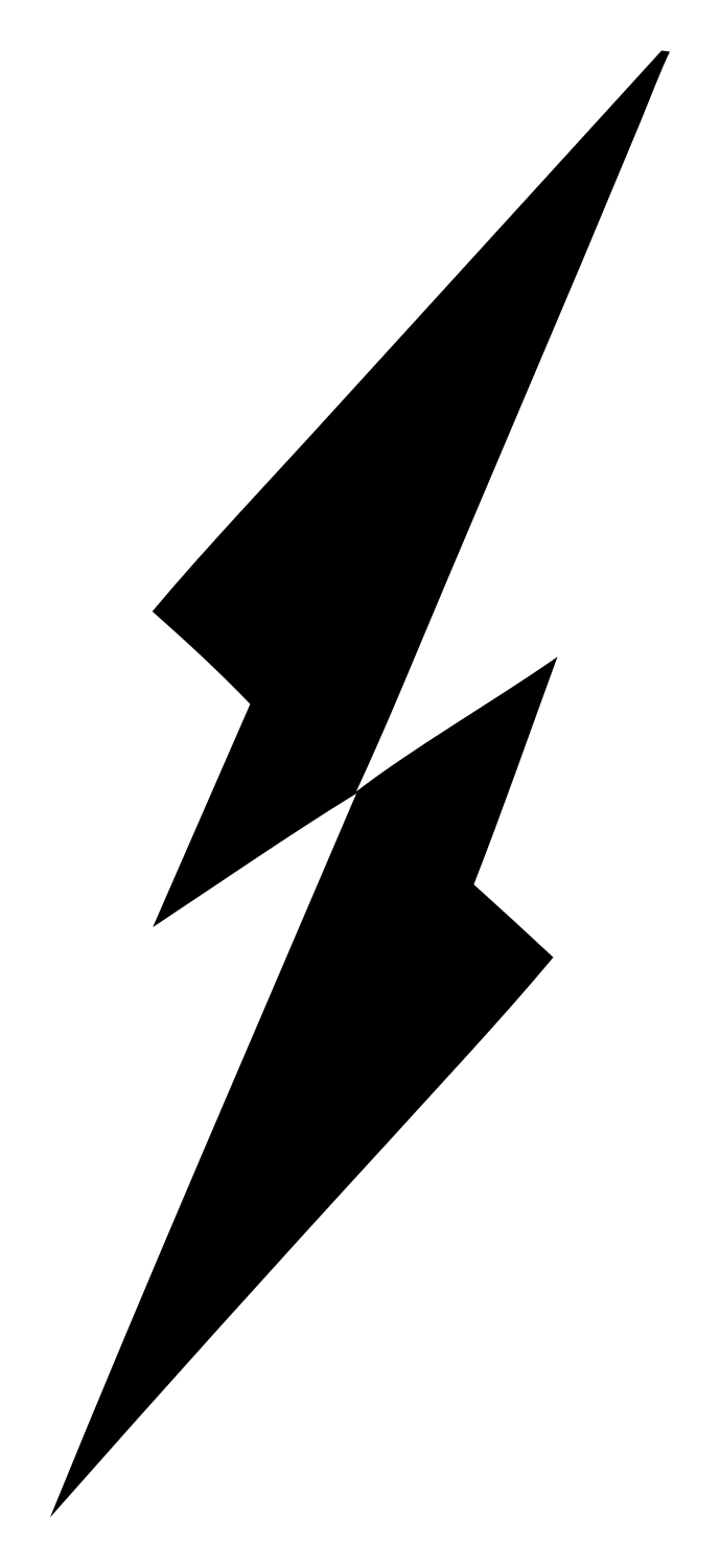 Jagged Lightning Bolt Emblem #ffffff/#000000