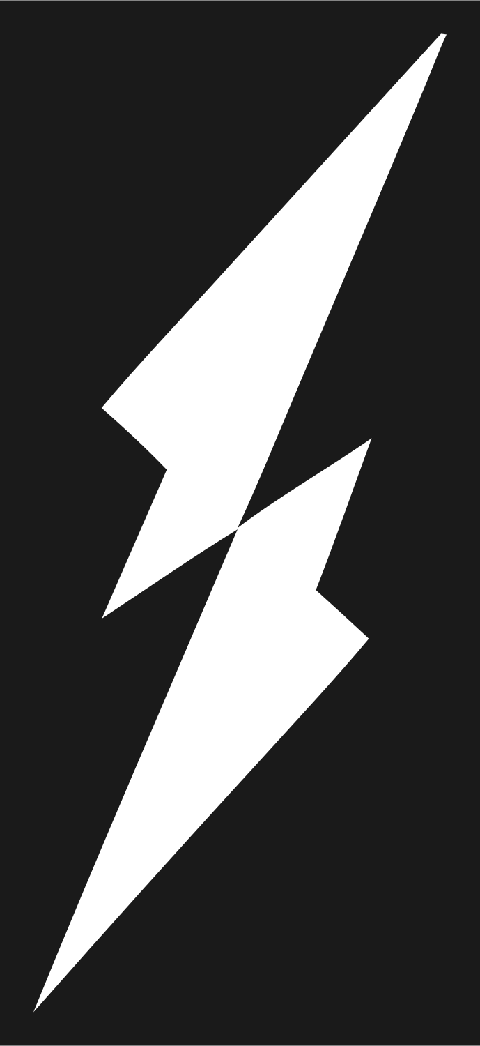 Jagged Lightning Bolt Emblem #1a1a1a/#ffffff