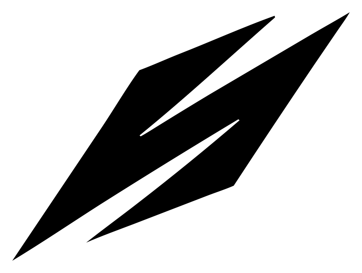 Slanted Lightning Bolt Crest #ffffff/#000000