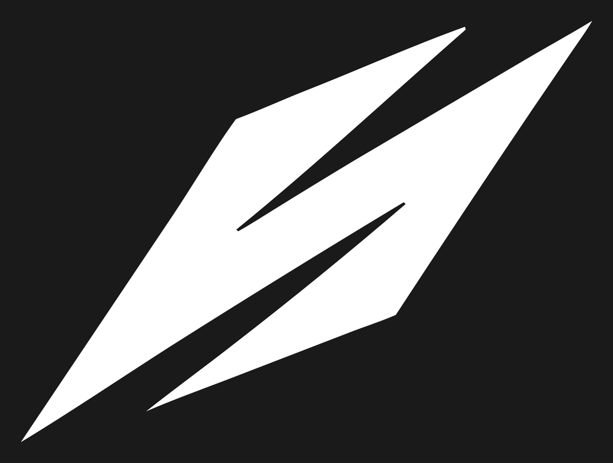 Slanted Lightning Bolt Crest #1a1a1a/#ffffff