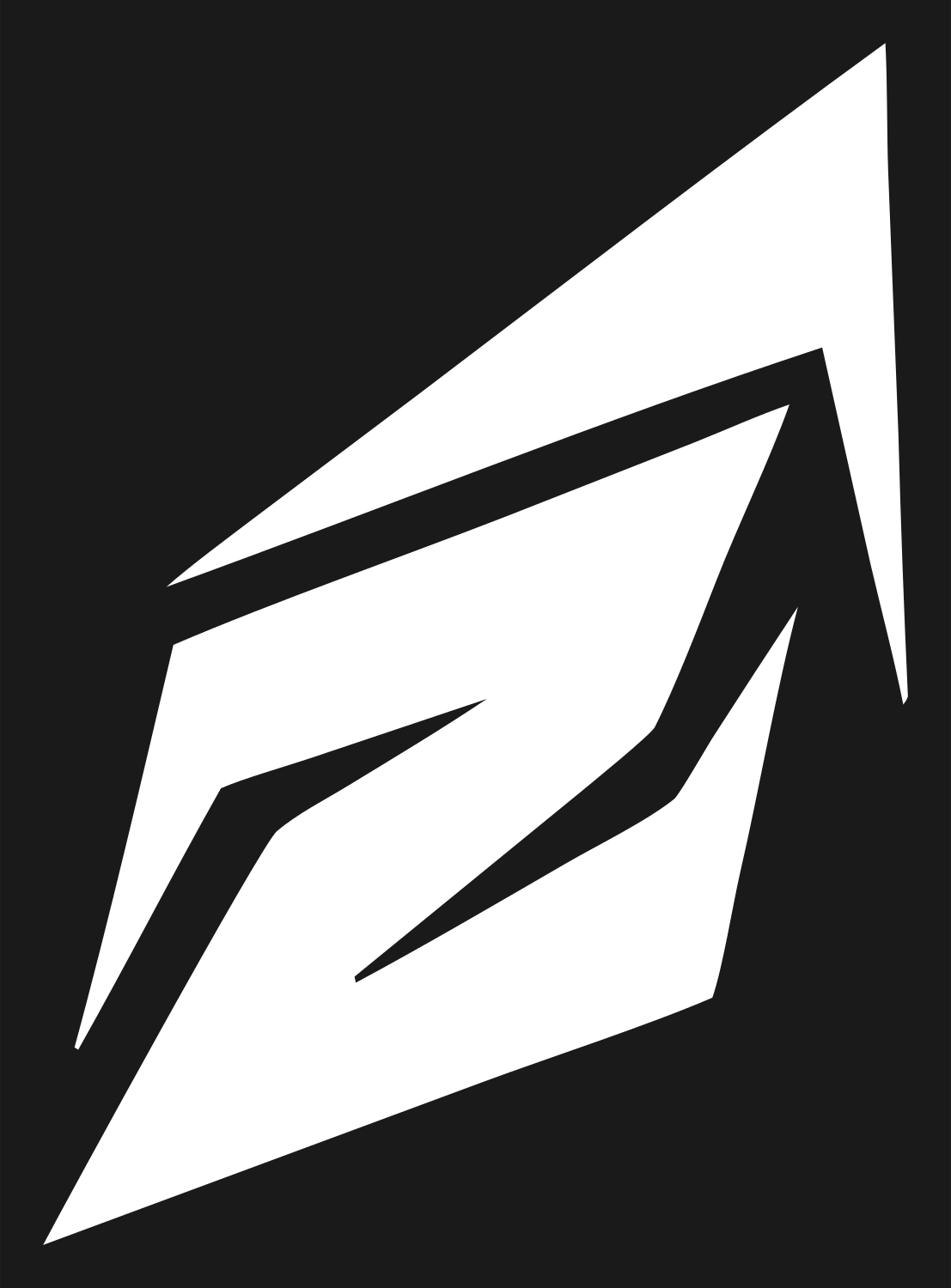 Angular Diamond Lightning Badge #1a1a1a/#ffffff