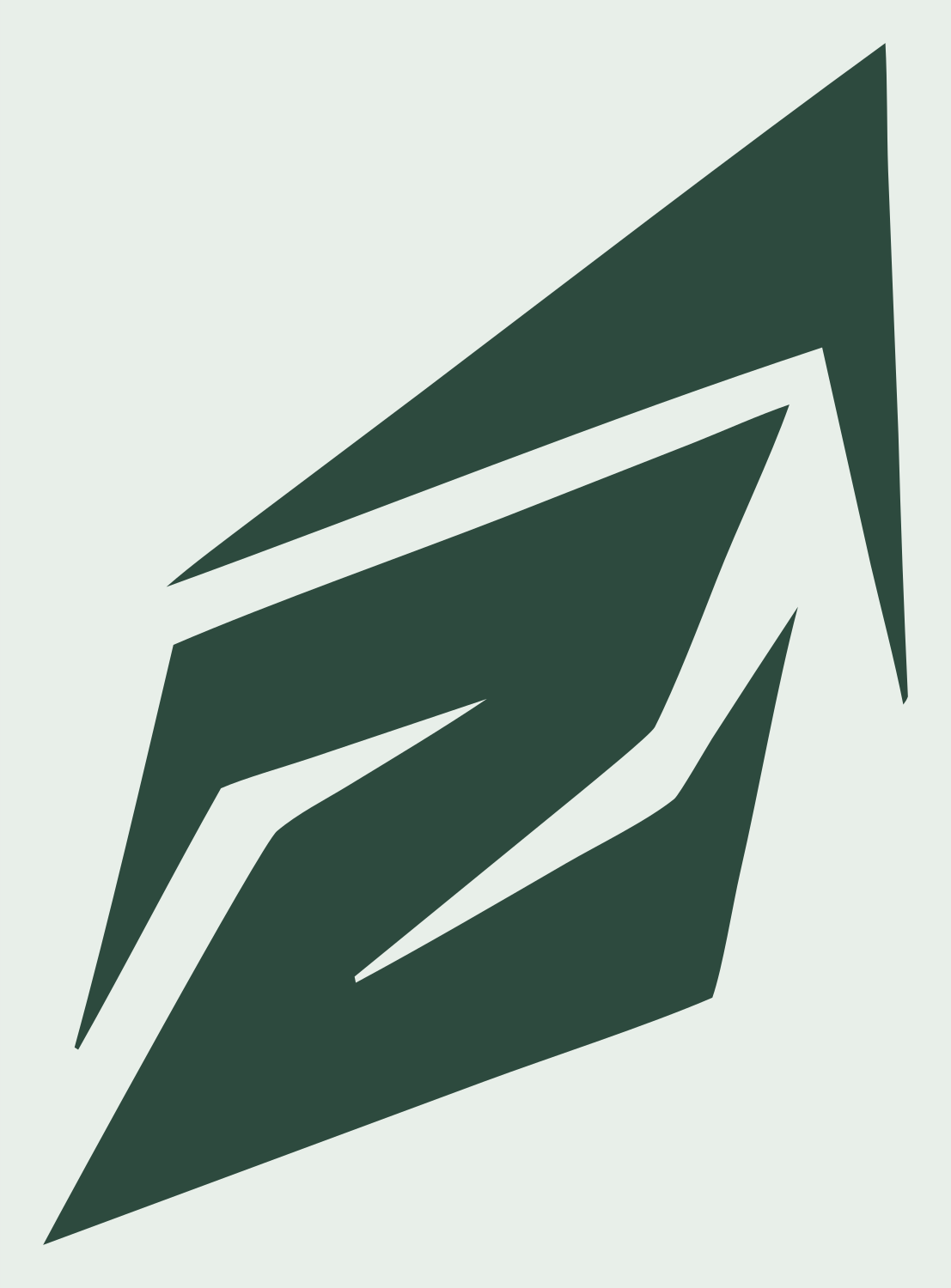 Angular Diamond Lightning Badge #e8efe9/#2d4a3e