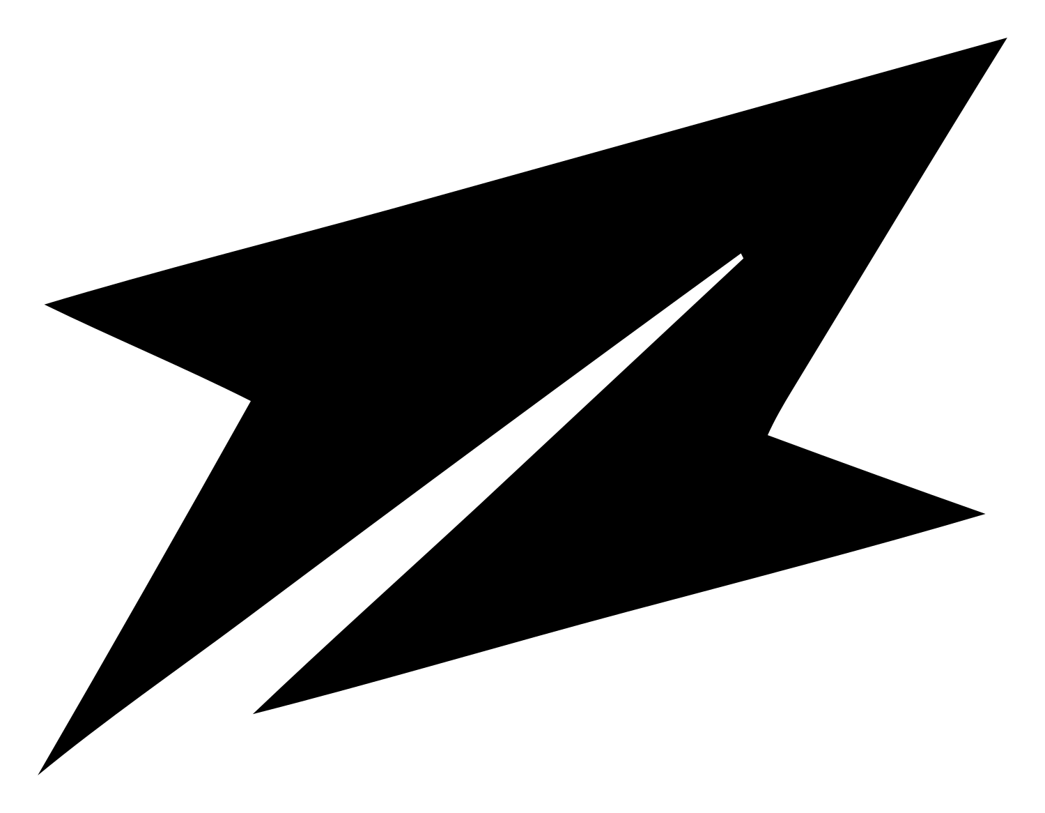 Sharp Bolt Arrow Icon #ffffff/#000000