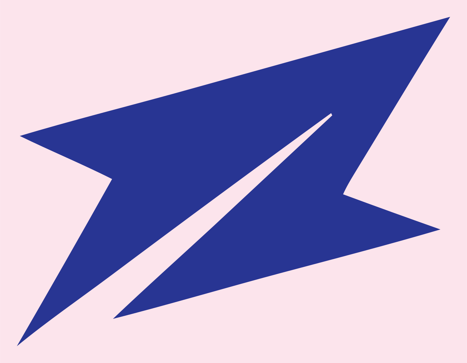 Sharp Bolt Arrow Icon #fce4ec/#283593
