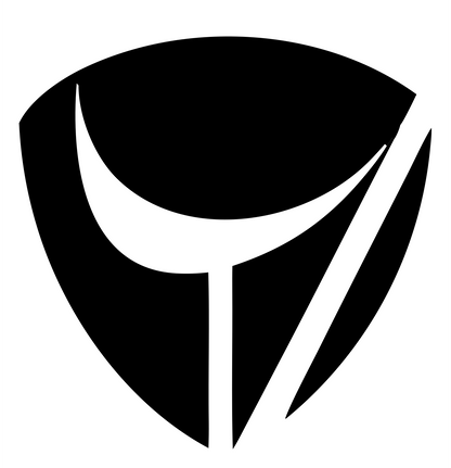 Negative Space Golf Iron Emblem #ffffff/#000000