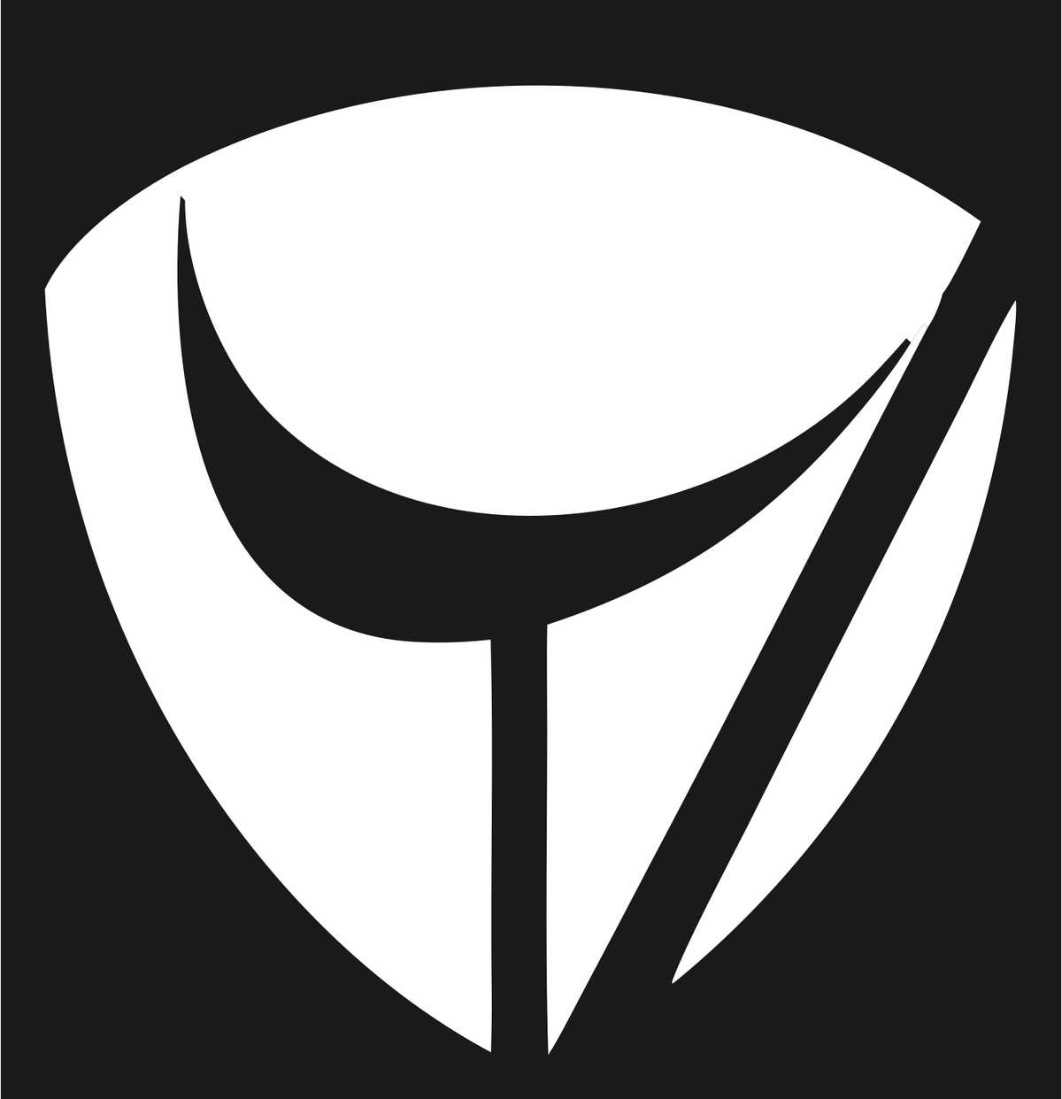 Negative Space Golf Iron Emblem #1a1a1a/#ffffff