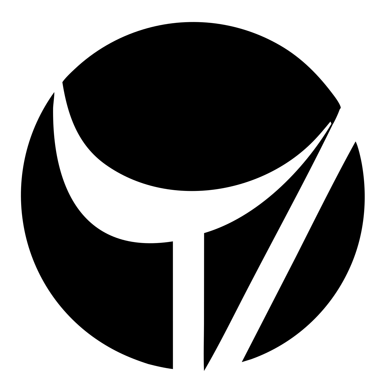 Negative Space Golf Ball Icon #ffffff/#000000