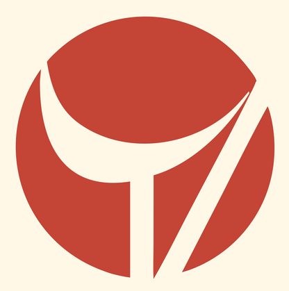 Negative Space Golf Ball Icon #fff8e7/#c44536