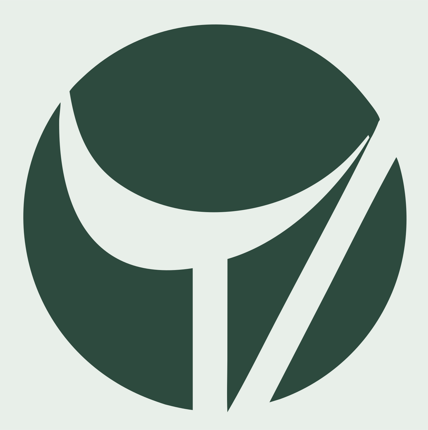 Negative Space Golf Ball Icon #e8efe9/#2d4a3e