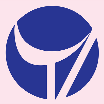 Negative Space Golf Ball Icon #fce4ec/#283593