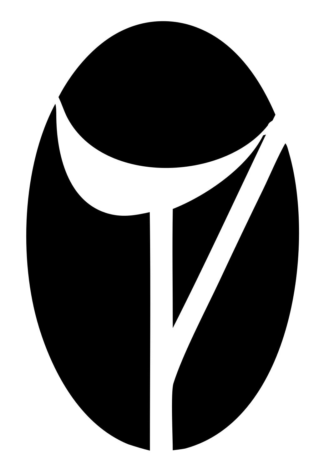 Negative Space Golf Club Icon #ffffff/#000000