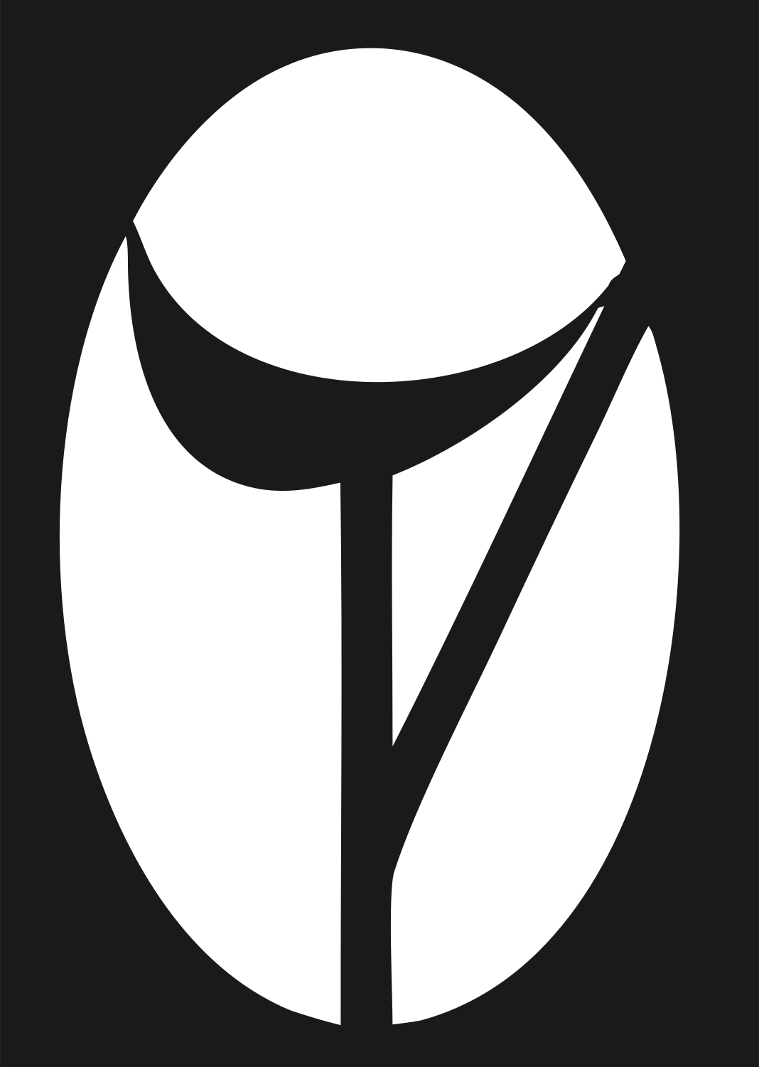 Negative Space Golf Club Icon #1a1a1a/#ffffff