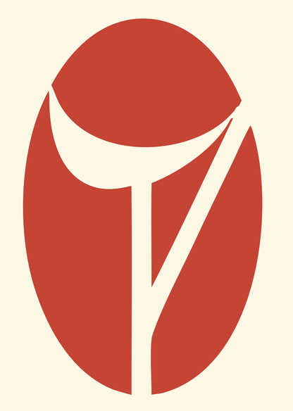 Negative Space Golf Club Icon #fff8e7/#c44536