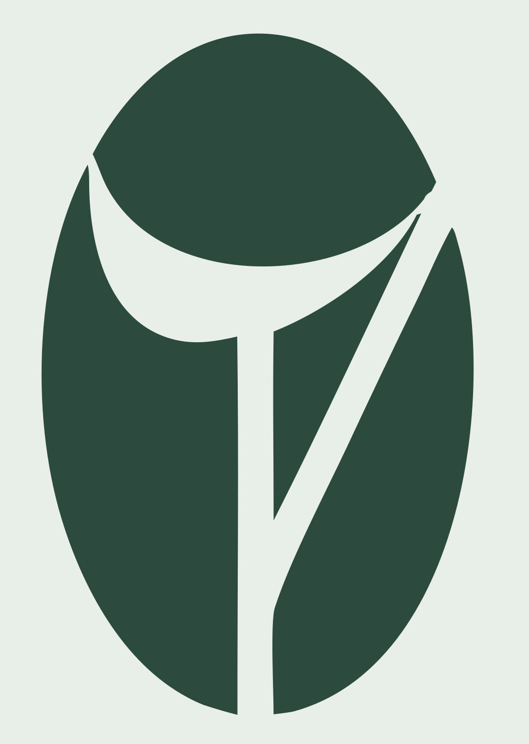 Negative Space Golf Club Icon #e8efe9/#2d4a3e