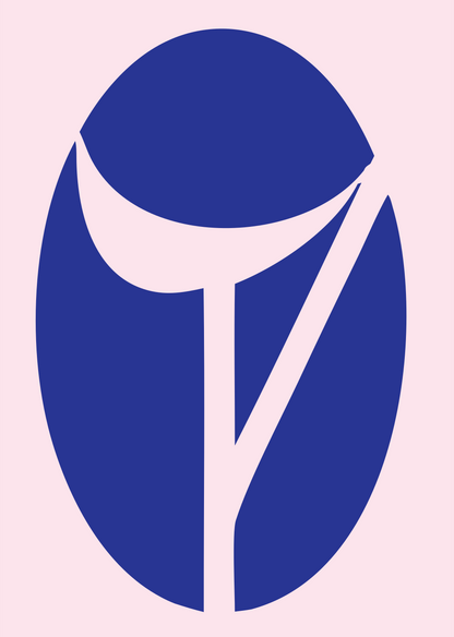 Negative Space Golf Club Icon #fce4ec/#283593