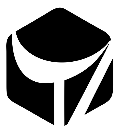 Negative Space Golf Bag Logo #ffffff/#000000