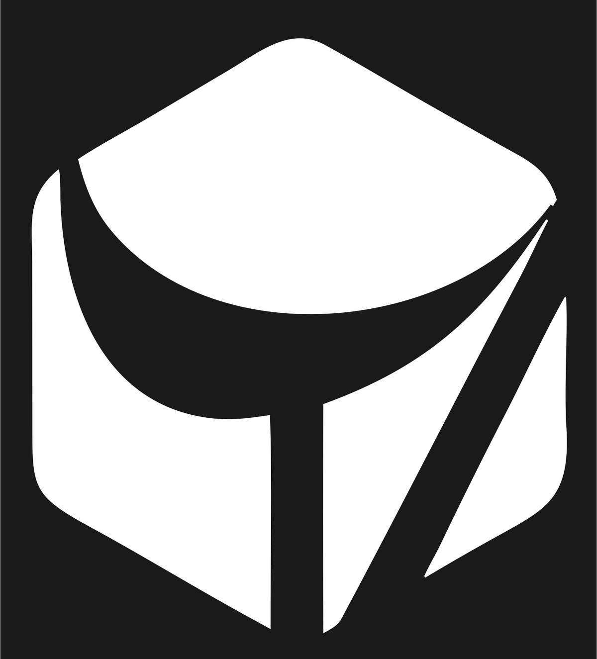 Negative Space Golf Bag Logo #1a1a1a/#ffffff