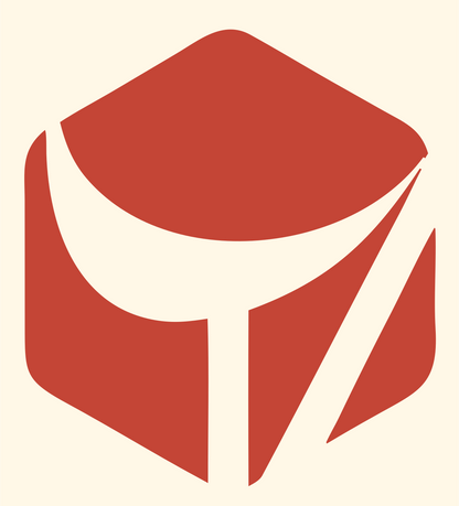 Negative Space Golf Bag Logo #fff8e7/#c44536