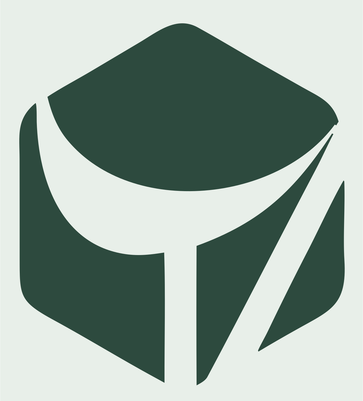 Negative Space Golf Bag Logo #e8efe9/#2d4a3e