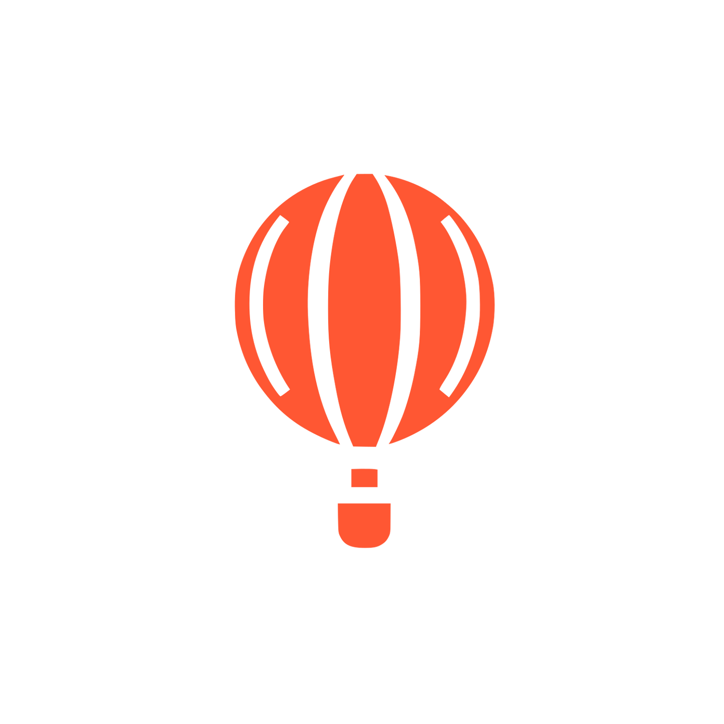 Hot Air Balloon Logo #FF5733
