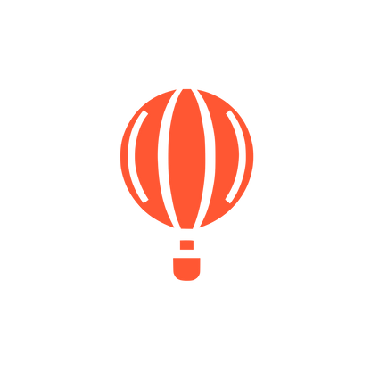 Hot Air Balloon Logo #FF5733