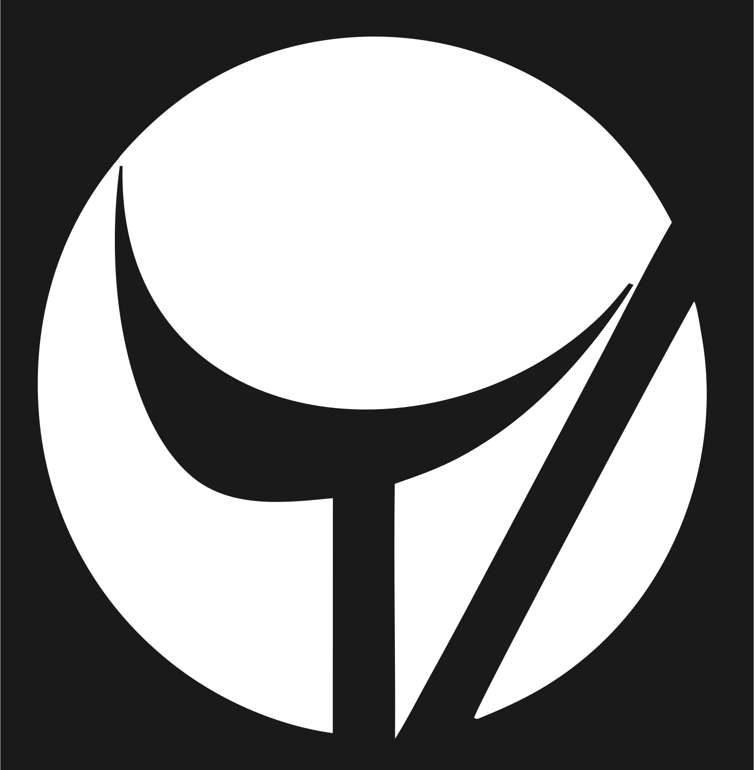 Negative Space Golf Club Crest #1a1a1a/#ffffff