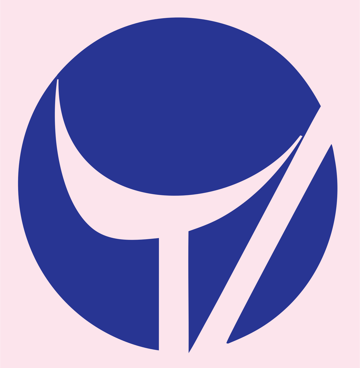 Negative Space Golf Club Crest #fce4ec/#283593