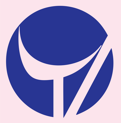 Negative Space Golf Club Crest #fce4ec/#283593