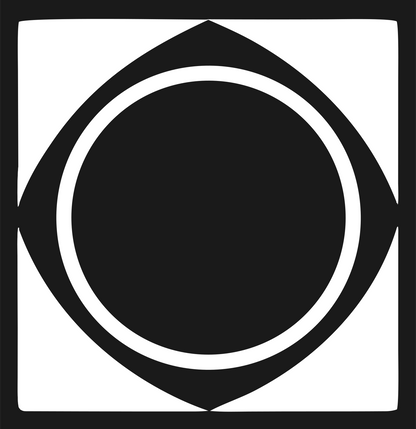 Geometric Circle Square Badge #1a1a1a/#ffffff