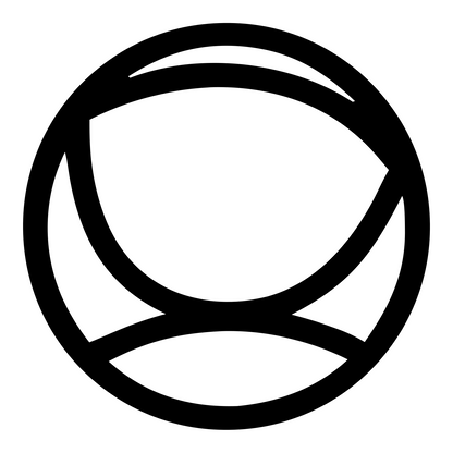 Bold Tennis Ball Logo #ffffff/#000000