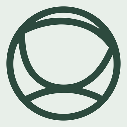 Bold Tennis Ball Logo #e8efe9/#2d4a3e