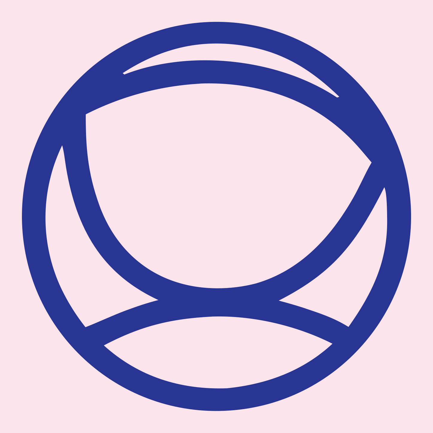Bold Tennis Ball Logo #fce4ec/#283593