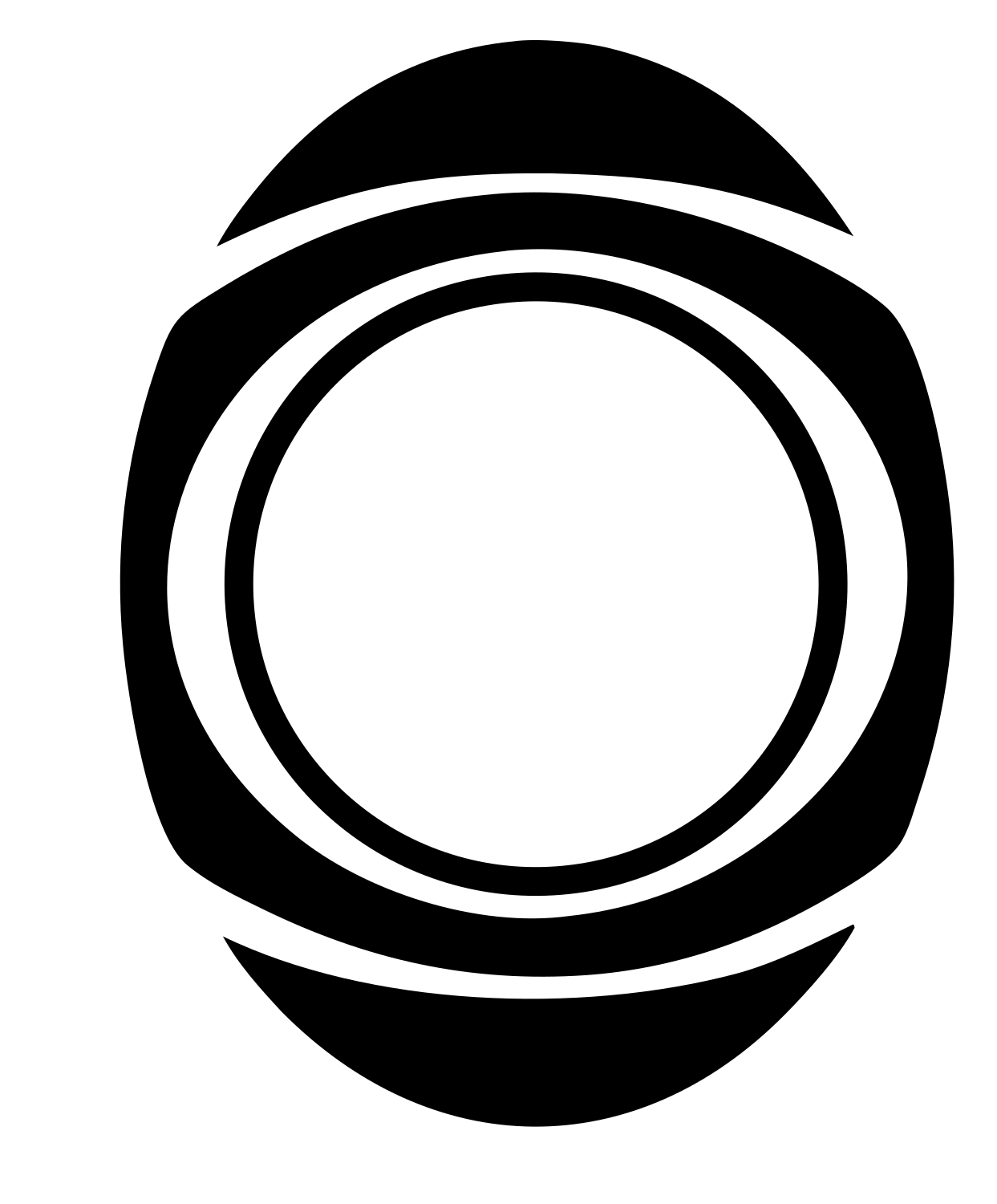 Negative Space Tennis Ball Crest #ffffff/#000000