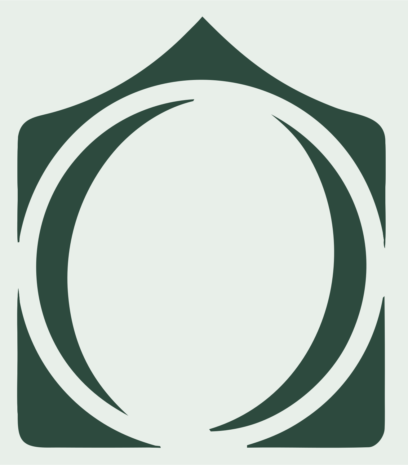 Pentagon Tennis Ball Icon #e8efe9/#2d4a3e