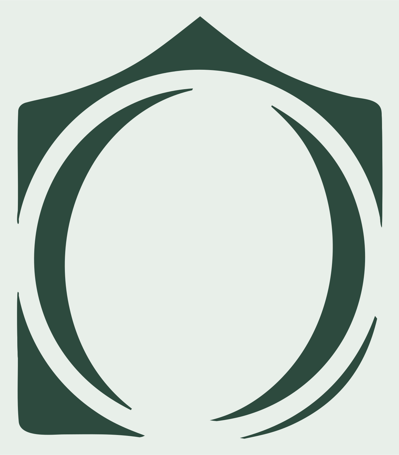 Shield Circle Tennis Ball Logo #e8efe9/#2d4a3e