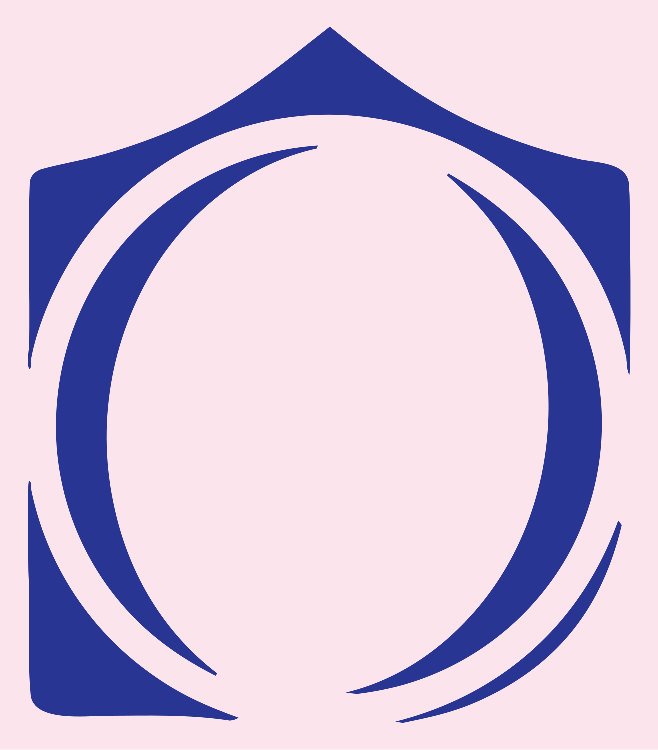 Shield Circle Tennis Ball Logo #fce4ec/#283593
