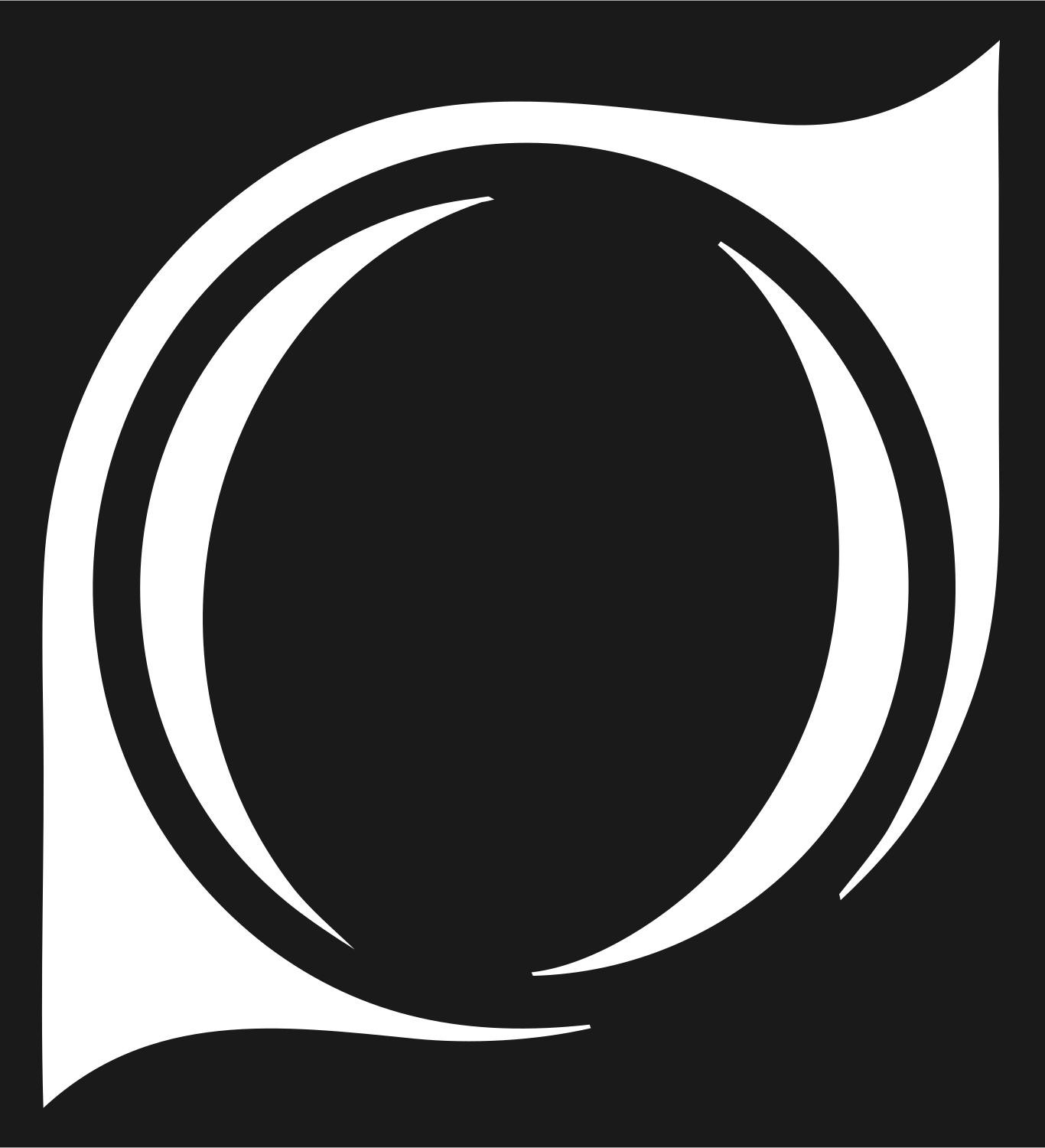 Curved Circle Tennis Ball Icon #1a1a1a/#ffffff