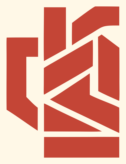 Beer Mug Geometric Logo #fff8e7/#c44536