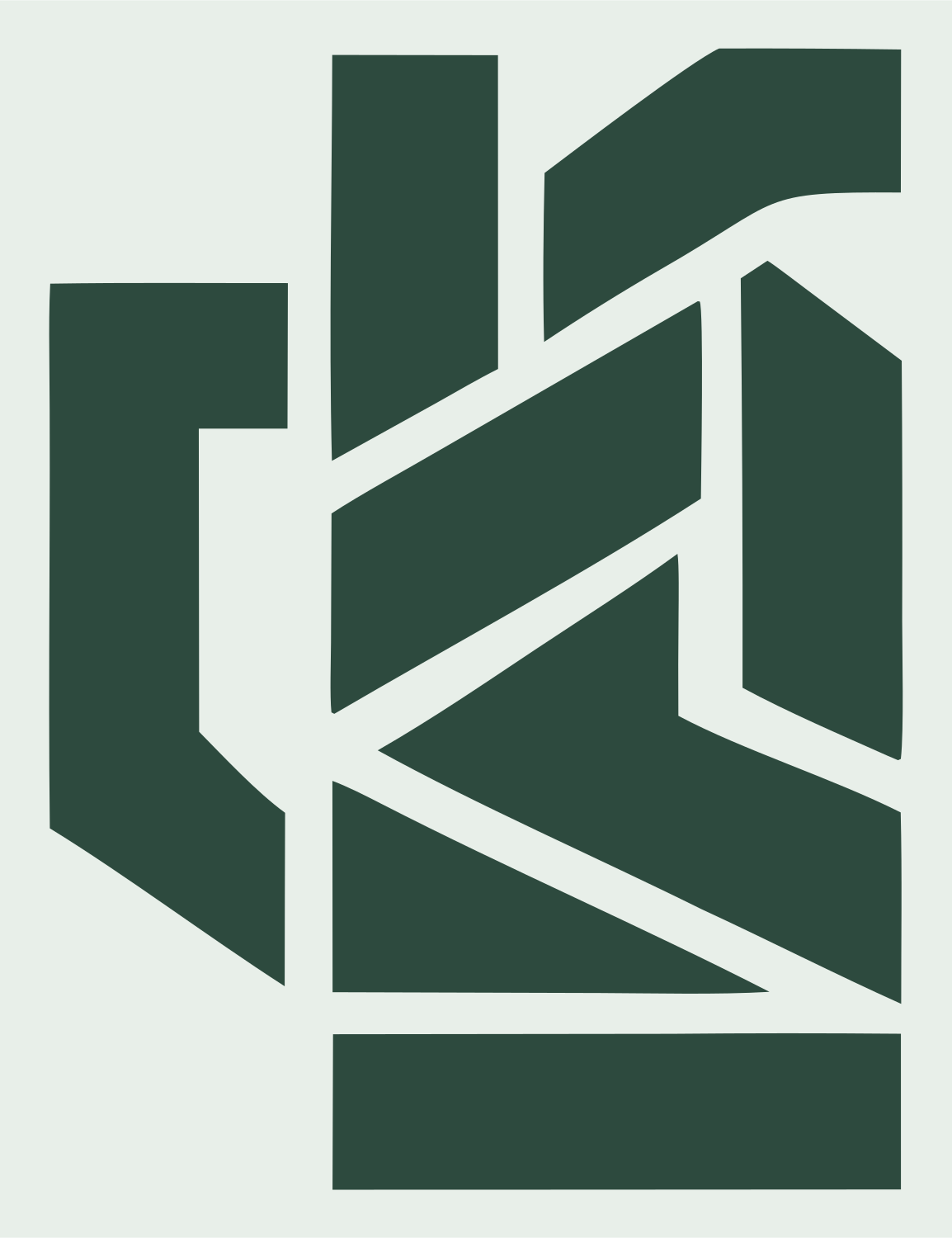 Beer Mug Geometric Logo #e8efe9/#2d4a3e