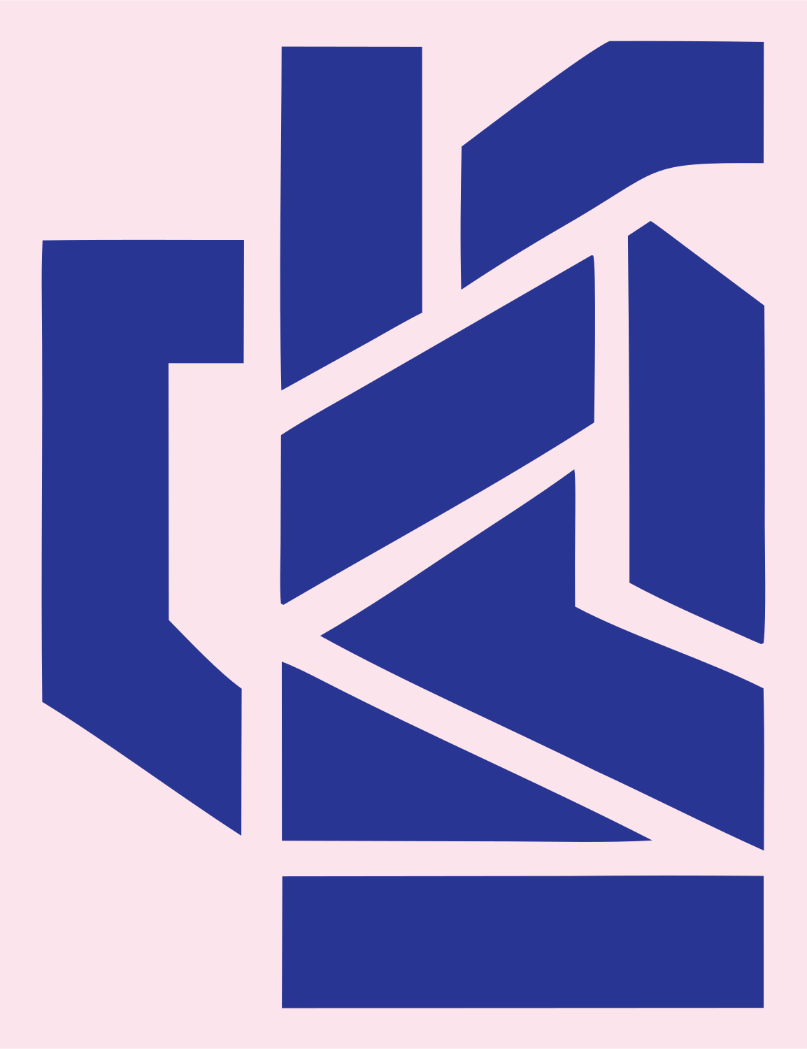 Beer Mug Geometric Logo #fce4ec/#283593