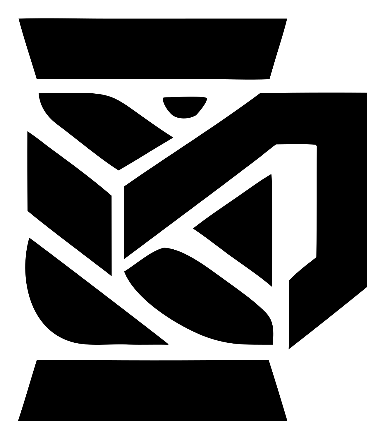 Angular Beer Mug Crest #ffffff/#000000