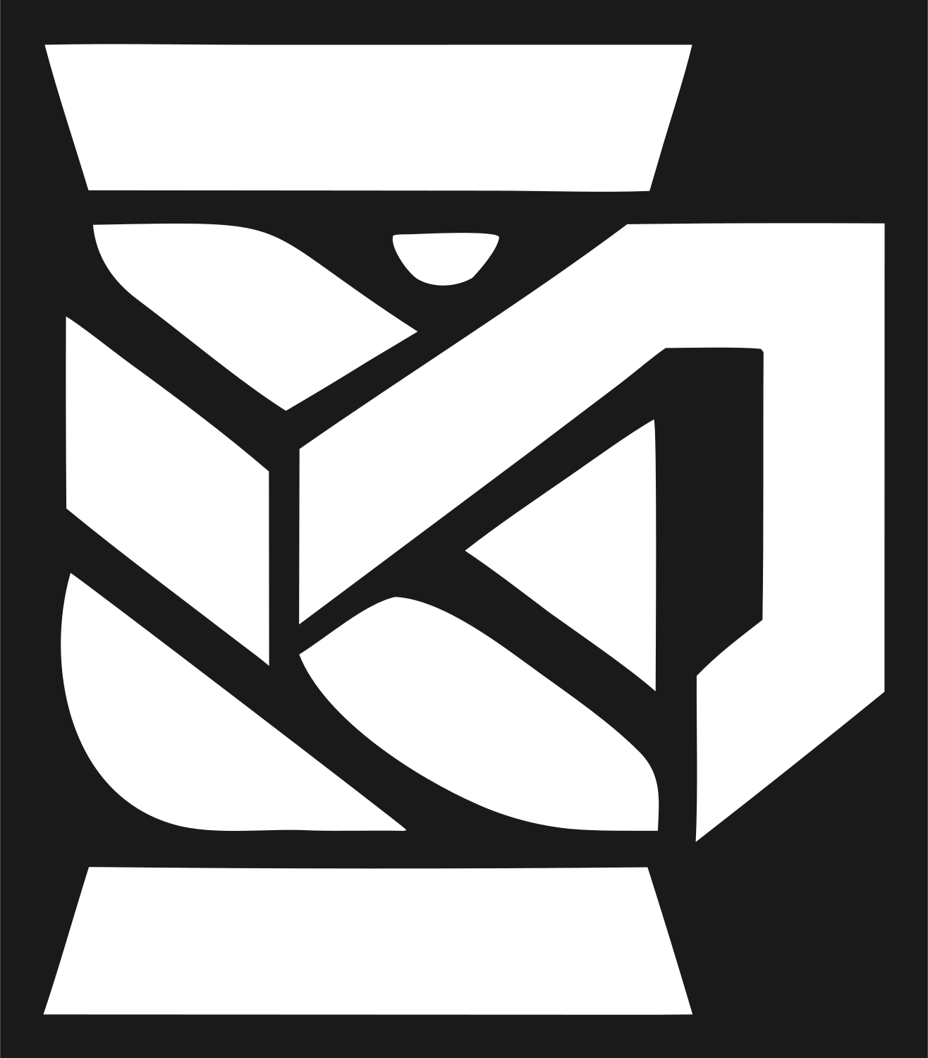 Angular Beer Mug Crest #1a1a1a/#ffffff