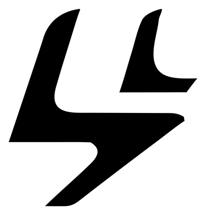Bold Airplane Silhouette Mark #ffffff/#000000