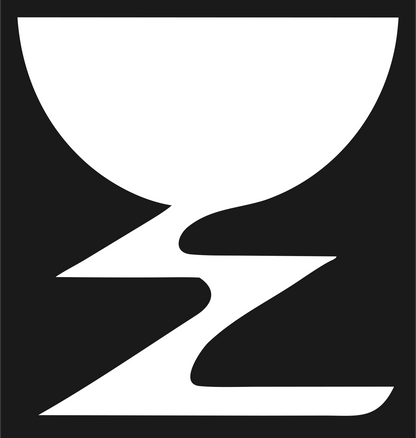 Geometric Chalice Zigzag Logo #1a1a1a/#ffffff