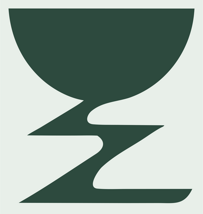 Geometric Chalice Zigzag Logo #e8efe9/#2d4a3e
