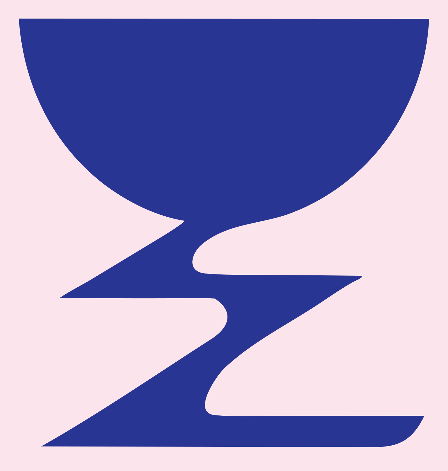Geometric Chalice Zigzag Logo #fce4ec/#283593