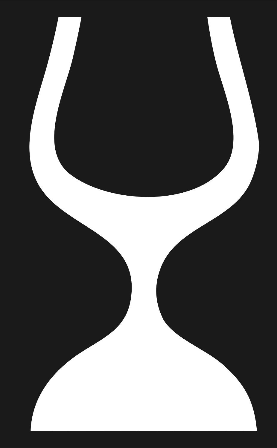 Monoline Wine Glass Icon #1a1a1a/#ffffff