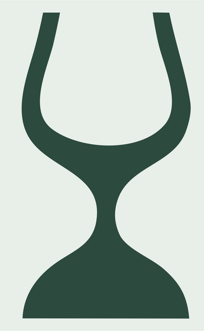 Monoline Wine Glass Icon #e8efe9/#2d4a3e