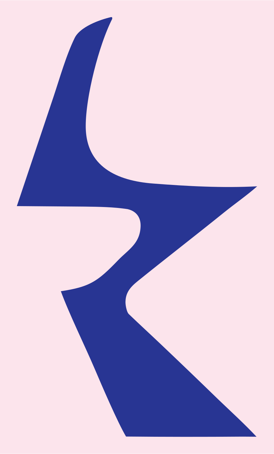 Abstract Wine Glass Mark #fce4ec/#283593